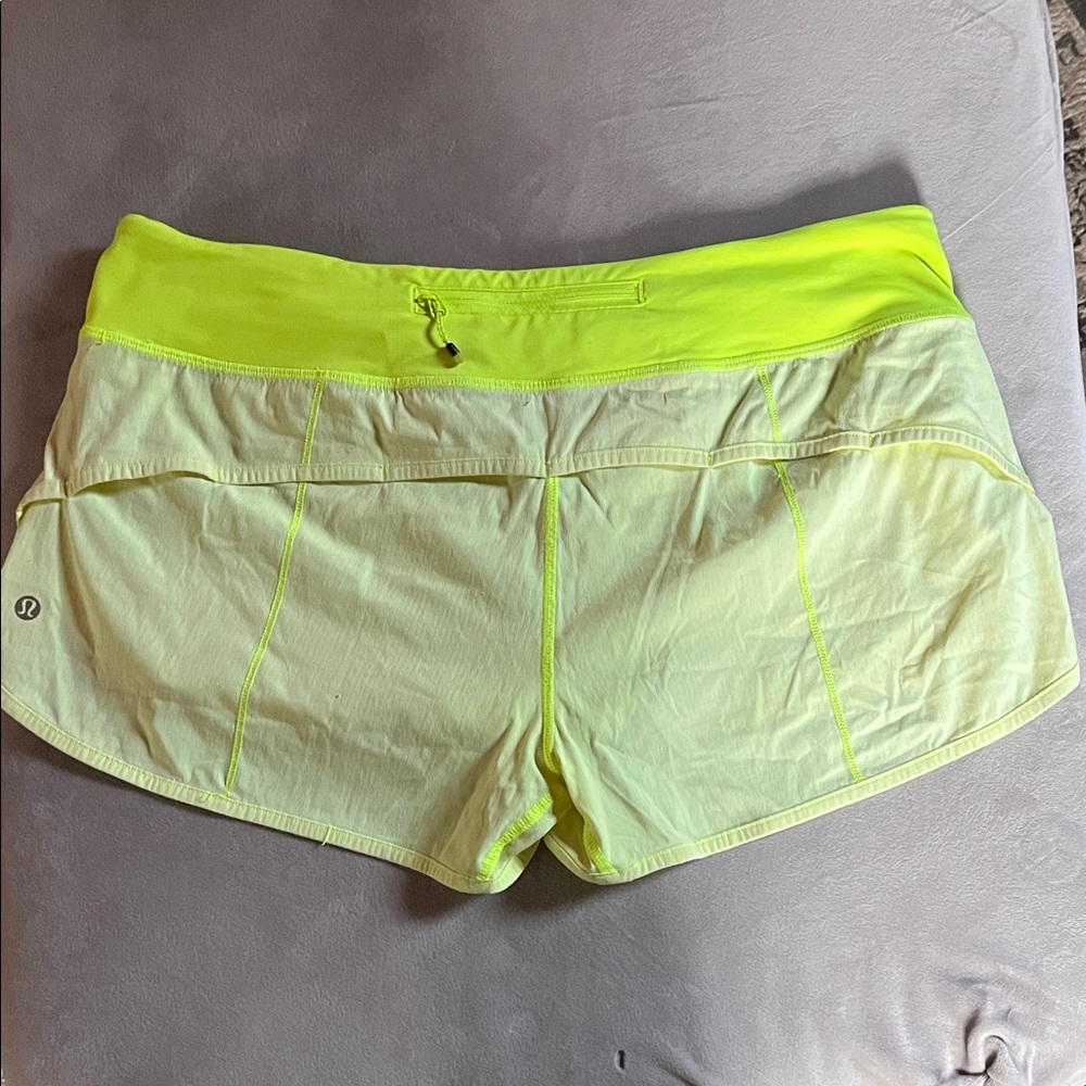 Lululemon Athletica Bright Yellow Athletic Shorts